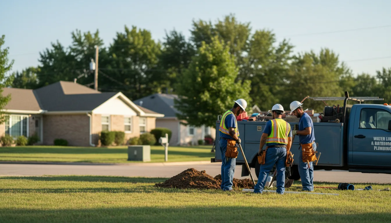 Residential water line and bathroom plumbing service in Salem, OH